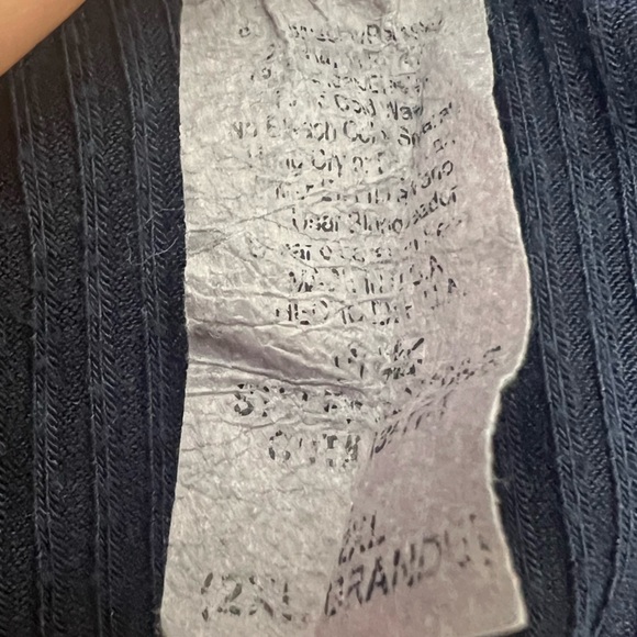 N/T Made in LA Ribbed Tiered A-Line Dress Size 2XL XXL Navy Blue 46” Chest - Picture 16 of 16